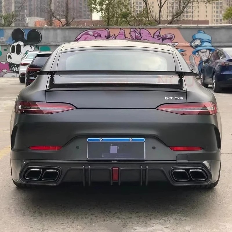 Style Dry Carbon Fiber Rear Bumper Lip Rear Diffuser for  GT50 GT53